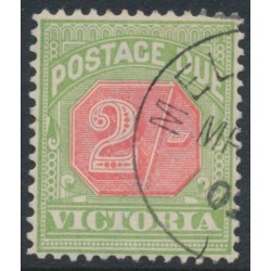 AUSTRALIA / VIC - 1895 2/- pale red/yellow-green Postage Due, CTO – SG # D19
