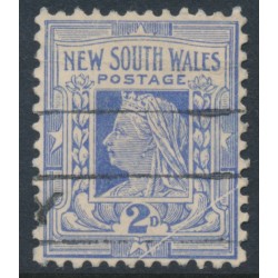 AUSTRALIA / NSW - 1910 2d milky blue QV, variety ‘white scratch across SE’, used – SG # 336