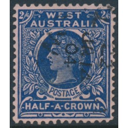 AUSTRALIA / WA - 1902 2/6 deep blue on rose QV, perf. 12½, used – SG # 125