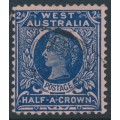 AUSTRALIA / WA - 1902 2/6 deep blue on rose QV, perf. 12½, used – SG # 125