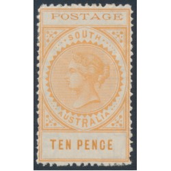 AUSTRALIA / SA - 1902 10d dull orange-buff Long Tom, thin POSTAGE, MH – SG # 274