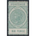AUSTRALIA / SA - 1904 6d green Long Tom, thick POSTAGE, crown SA wmk, MH – SG # 284