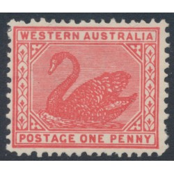 AUSTRALIA / WA - 1905 1d carmine-rose Swan, perf. 12½, crown A watermark, MH – SG # 139