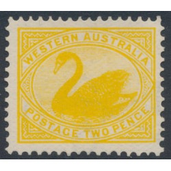 AUSTRALIA / WA - 1903 2d yellow Swan, perf. 12½, V crown watermark, MH – SG # 118