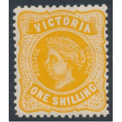 AUSTRALIA / VIC - 1913 1/- yellow-orange QV, perf. 12½, crown A watermark, MH – SG # 425a