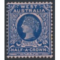 AUSTRALIA / WA - 1902 2/6 deep blue on rose QV, perf. 12½, MH – SG # 125