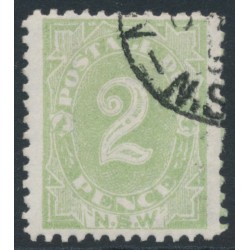 AUSTRALIA / NSW - 1891 2d green Postage Due, perf. 11:11, used – SG # D3a