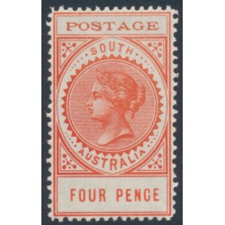 AUSTRALIA / SA - 1902 4d orange-red Long Tom, thin POSTAGE, MH – SG # 269