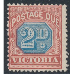 AUSTRALIA / VIC - 1893 2d dull blue/brownish lake Postage Due, MH – SG # D3a