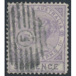 AUSTRALIA / WA - 1879 6d lilac Telegraph Stamp, postally used – SG # T2