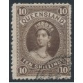 AUSTRALIA / QLD - 1895 10/- brown Large Chalon, crown Q watermark, CTO – SG # 164