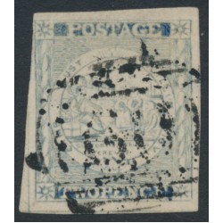 AUSTRALIA / NSW - 1850 2d ultramarine Sydney Views, plate IV, laid paper, used – SG # 34