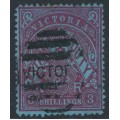 AUSTRALIA / VIC - 1884 3/- maroon on blue Stamp Duty, perf. 12½, used – SG # 259