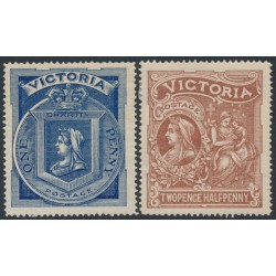 AUSTRALIA / VIC - 1897 Diamond Jubilee set of 2, MH – SG # 353-354