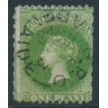 AUSTRALIA / SA - 1868 1d bright green QV, perf. 12:rouletted, used – SG # 51