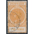 AUSTRALIA / SA - 1908 10d deep orange Long Tom, thick POSTAGE, crown SA wmk, used – SG # 287