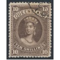 AUSTRALIA / QLD - 1886 10/- brown Large Chalon, thick paper, CTO – SG # 160