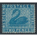 AUSTRALIA / WA - 1861 2d blue Swan, perf. 15½:15½, swan watermark, MNG – SG # 41