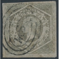 AUSTRALIA / NSW - 1854 6d grey Diadem, imperforate, ‘6’ watermark, used – SG # 94