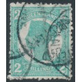 AUSTRALIA / QLD - 1908 2/- turquoise-green QV, crown A watermark, used – SG # 300