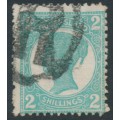 AUSTRALIA / QLD - 1908 2/- turquoise-green QV, crown A watermark, used – SG # 300
