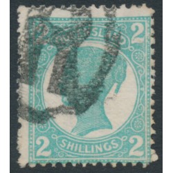 AUSTRALIA / QLD - 1908 2/- turquoise-green QV, crown A watermark, used – SG # 300