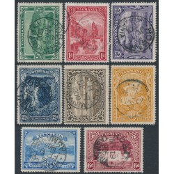 AUSTRALIA / TAS - 1900 ½d to 6d Pictorials set of 8, TAS watermark, used – SG # 229-236