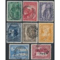 AUSTRALIA / TAS - 1900 ½d to 6d Pictorials set of 8, TAS watermark, used – SG # 229-236