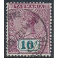 AUSTRALIA / TAS - 1899 10d purple/green QV Tablet, used – SG # 220
