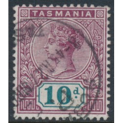 AUSTRALIA / TAS - 1899 10d purple/green QV Tablet, used – SG # 220