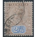 AUSTRALIA / TAS - 1892 2/6 brown/blue QV Tablet, used – SG # 222