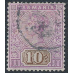 AUSTRALIA / TAS - 1892 10/- mauve/brown QV Tablet, used – SG # 224