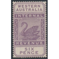 AUSTRALIA / WA - 1893 6d purple Internal Revenue, crown CA watermark, MH – SG # F14
