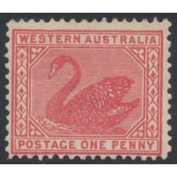 AUSTRALIA / WA - 1902 1d rose-red Swan, perf. 12½, V crown watermark, MH – SG # 117a