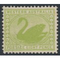 AUSTRALIA / WA - 1903 8d green Swan, perf. 12½, V crown watermark, MH – SG # 121