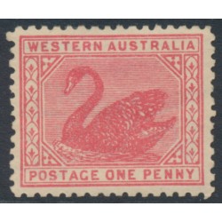 AUSTRALIA / WA - 1905 1d rose-pink Swan, perf. 12½, crown A watermark, MH – SG # 139