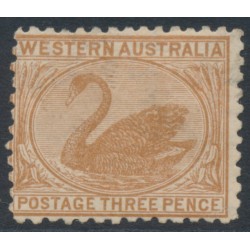 AUSTRALIA / WA - 1906 3d brown Swan, perf. 12½, crown A watermark, MH – SG # 141