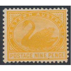 AUSTRALIA / WA - 1906 9d orange Swan, perf. 12½, crown A watermark, MH – SG # 145