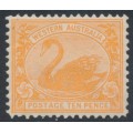 AUSTRALIA / WA - 1910 10d rose-orange Swan, perf. 12½, crown A watermark, MH – SG # 146