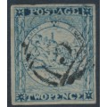 AUSTRALIA / NSW - 1850 2d indigo Sydney Views, plate II, used – SG # 21 AUSTRALIA / NSW - 1850 2d indigo Sydney Views, plate II, used – SG # 21