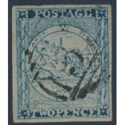 AUSTRALIA / NSW - 1850 2d indigo Sydney Views, plate II, used – SG # 21