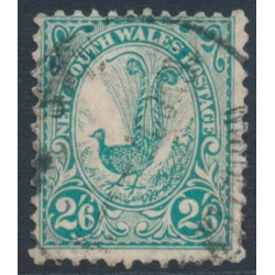 AUSTRALIA / NSW - 1907 2/6 green Lyrebird, double-lined A watermark, used – SG # 363 AUSTRALIA / NSW - 1907 2/6 green Lyrebird, double-lined A watermark, used – SG # 363