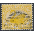 AUSTRALIA / WA - 1899 2d bright yellow Swan, inverted watermark, used – SG # 113w