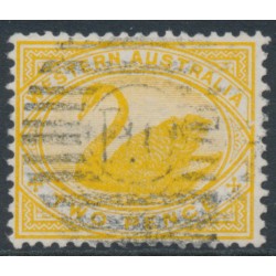 AUSTRALIA / WA - 1899 2d bright yellow Swan, inverted watermark, used – SG # 113w