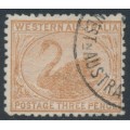 AUSTRALIA / WA - 1906 3d brown Swan, perf. 12½, reversed watermark, used – ACSC # W29Daa
