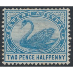 AUSTRALIA / WA - 1892 2½d blue Swan, crown CA watermark, MH – SG # 97a