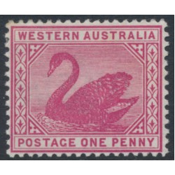 AUSTRALIA / WA - 1898 1d carmine Swan, W crown A watermark, MH – SG # 112