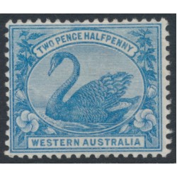 AUSTRALIA / WA - 1901 2½d blue Swan, W crown A watermark, MH – SG # 114