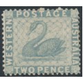 AUSTRALIA / WA - 1888 2d grey Swan, crown CA watermark, MH – SG # 104 AUSTRALIA / WA - 1888 2d grey Swan, crown CA watermark, MH – SG # 104