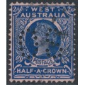AUSTRALIA / WA - 1902 2/6 deep blue on rose QV, perf. OS, used – SG # 125 AUSTRALIA / WA - 1902 2/6 deep blue on rose QV, perf. OS, used – SG # 125